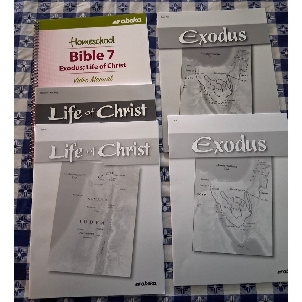 NEW Abeka Bible Grade 7 Life Of Christ Exodus Tests Test Keys Video Manual
